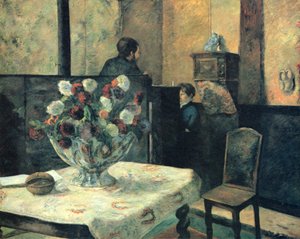 カルセル通りでのインテリアの絵画 作： Paul Gauguin